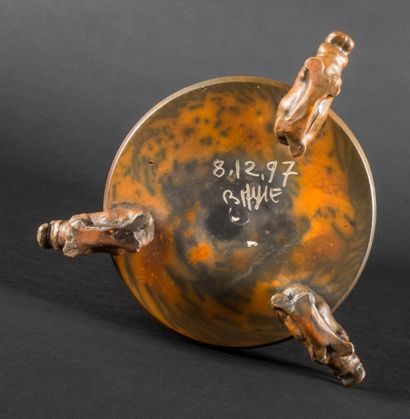 Pierre BAYLE (1945-2004) Pierre BAYLE (1945-2004)

Covered pot with hippopotamuses...