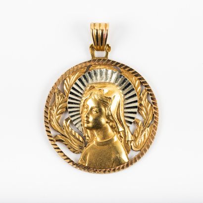 Médaille de Communion or, Sainte-Vierge....