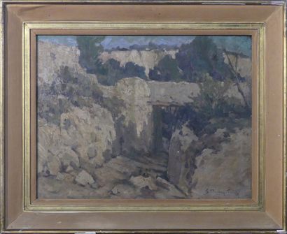 null Sauveur BERNAY-THERIC (1874-1963) 

Vue de carrière

Huile sur toile signée...