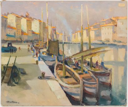 null Marcel BERTOIN (1897-1983)

Port Méditerranéen

Huile sur toile signée en bas...