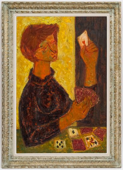 null Nicolas CARREGA (1914-1992)

Jeune femme aux cartes

Huile sur toile signée...