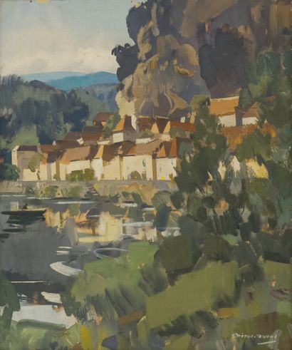 Raymond CRETOT-DUVAL (1895-1986) 
Village...