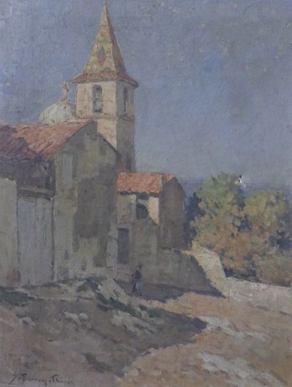 null Sauveur BERNAY-THERIC (1874-1963) 

Vue de clocher provençal

Huile sur toile...