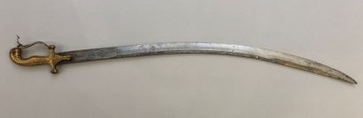null Superb 19th century Persian shamshir. Curved blade with a groove 880 mm long,...