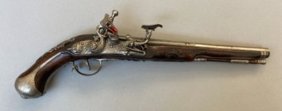 null Italian chenapan pistol with iron mounting circa 1720. 52 caliber octagonal...