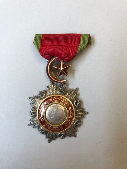 null Knight's cross of the Ottoman order of Medjidié. Uniface star, gold text on...
