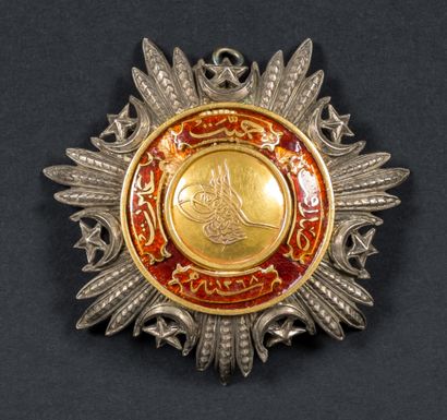 null Star of Commander of the Order of the Medjidié, silver, enamel, vermeil and...