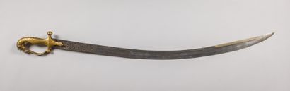 null Superb 19th century Persian shamshir. Curved blade with a groove 880 mm long,...