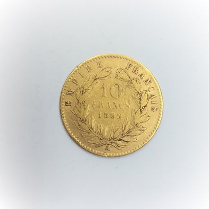 1 pièce de 10 francs or, 1862 A