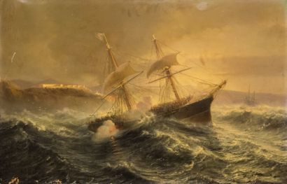 null Jean Baptiste Henri DURAND-BRAGER (1814-1879)

The wreck of the Semillante off...