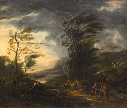 null NORTHERN ITALY 18th century

Windy landscape with horsemen

Oil on canvas

82...