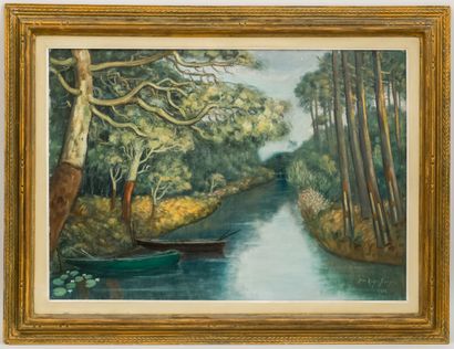 null Jean Roger SOURGEN (1883-1978)

Hossegor, le canal

Huile sur toile signée et...