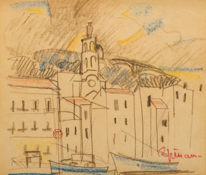null Raymond ESPINASSE (1897-1985)

The port of Sète

Grease pencil signed on the...