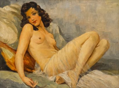 null Jules Gustave LEMPEREUR (1902-1985)

Jeune femme nue allongée

Huile sur panneau...