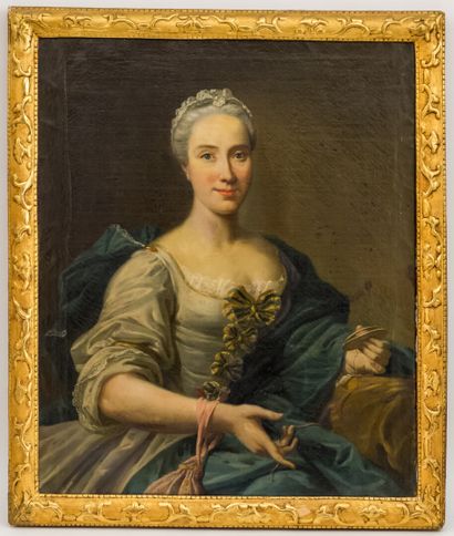 null FRENCH SCHOOL, 18th century

Portrait of a woman with a spool

Oil on canvas

82...