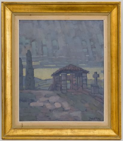 null Jan RIKAR (1879-1958) 

Chapelle dans le Tarn (Puycelsi ?)

Huile sur toile...