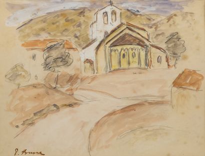 null Pierre BRUNE (1887 - 1956)

Paysage à l'église romaine

Aquarelle sur papier,...