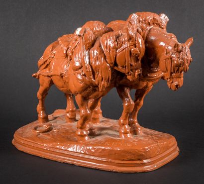 null Emmanuel FREMIET (1824-1910)

Carriage 

Sculpture in red patinated plaster,...