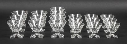 null 
BACCARAT, Saint-Hubert

Part of crystal service.

It includes ten wine glasses...