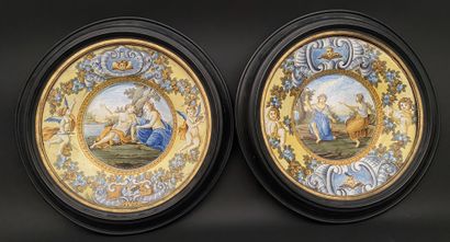 null In the taste of URBINO

Pair of polychrome earthenware dishes decorated with...