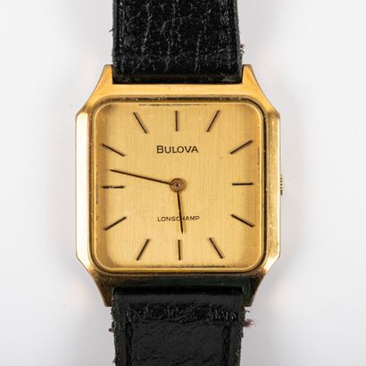 null 
BULOVA - longchamp




Men's watch, square case in gilded metal, mechanical...