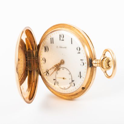 null 
 Pocket watch, gold case, Cypher "C.R.".




Gross weight: 82.3 g-without guarantee...