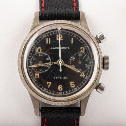  AURICOSTE- Type 20 
Men's watch, 38 mm steel...