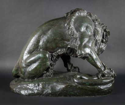 Antoine Louis BARYE (1796-1875) Antoine Louis BARYE (1796-1875)

Lion with a snake,...