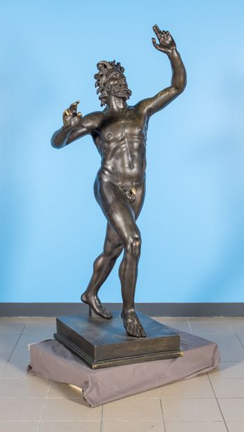 null O. de LUCA

Dancing faun

Important subject in bronze with brown patina signed...
