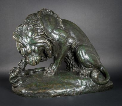 Antoine Louis BARYE (1796-1875) Antoine Louis BARYE (1796-1875)

Lion with a snake,...