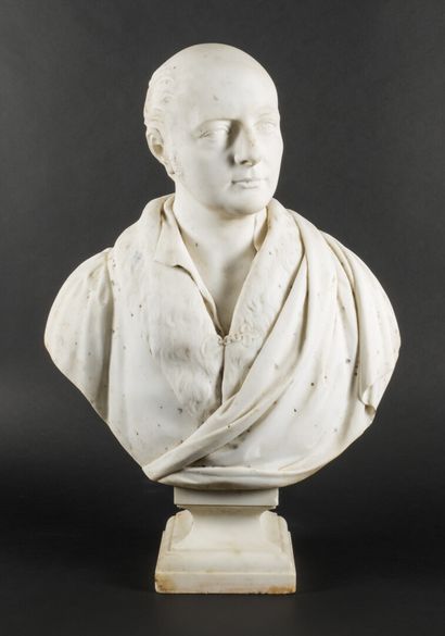 FRENCH SCHOOL 19th century

Bust of a man

White...