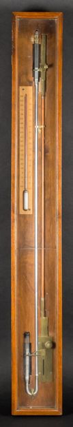 null Thermometer-barometer in a glazed box in walnut.

Beginning of the XIXth century

H...