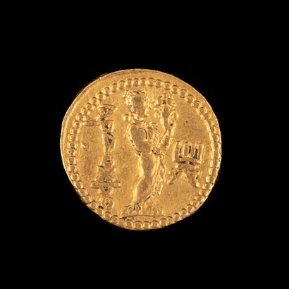 null BACTRIAN - INDIA KUSHAN EMPIRE -HUVISHKA KING (III-129)

Gold dinar

A] King...