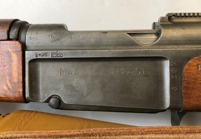 null French regulation rifle MAS 36/51 recanonized in calibre 7.08 and tested by...