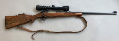 null BRNO ZKK600 7 x 64 caliber hand operated repeating rifle with fixed mount and...