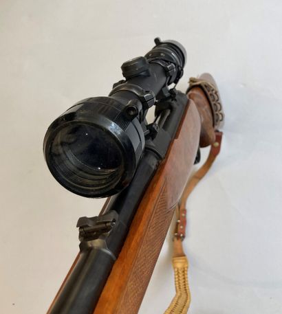 null BRNO ZKK600 7 x 64 caliber hand operated repeating rifle with fixed mount and...