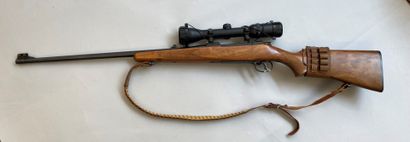 null BRNO ZKK600 7 x 64 caliber hand operated repeating rifle with fixed mount and...