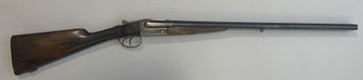 null Robust No. 5 16/65 caliber side-by-side rifle. Engraved gray tempered stock,...