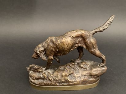 null Prosper LECOURTIER (1855-1924)

Setter at a standstill

Bronze subject signed

H...