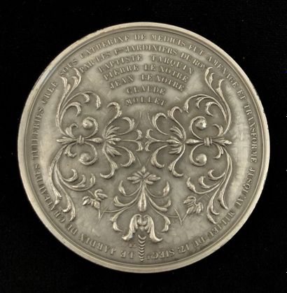 null Lot of four silver medals: 

- Bernard BOUYON (1944), "The palace and the garden...