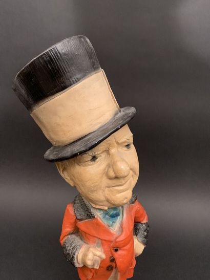 null Subject in patinated plaster with the effigy of W.C. Fields

H : 44 cm (small...