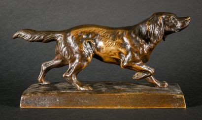 null Charles VIRION (1865-1946)

Setter at a standstill

Bronze with medal patina,...