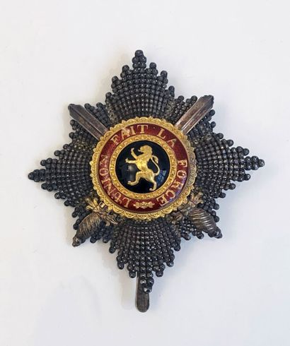 Plaque de Grand Officier de l'Ordre de Léopold...