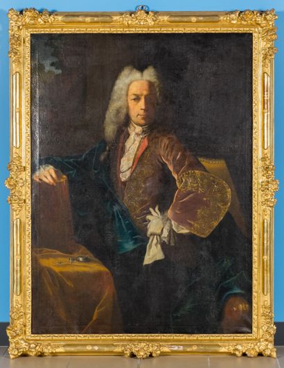 null 18th century FRENCH SCHOOL, entourage of LARGILLIERE
Portrait of Monsieur d'Abadie...