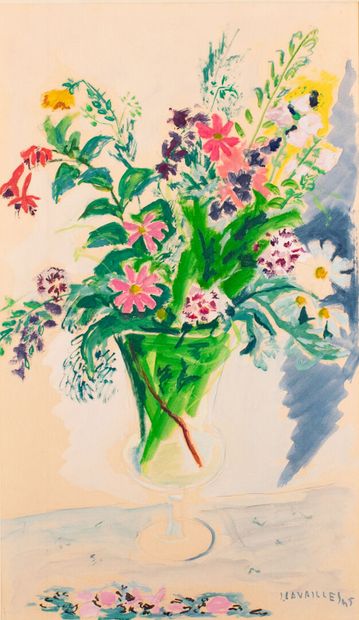 Jules CAVAILLES (1901-1977)
Bouquet de fleurs
Gouache...