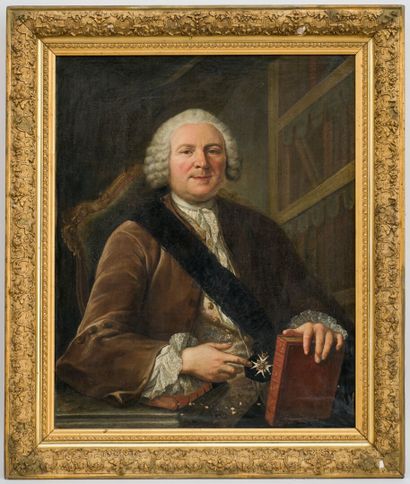 null FRENCH SCHOOL, circa 1780
Portrait of a man decorated with the Order of Saint...