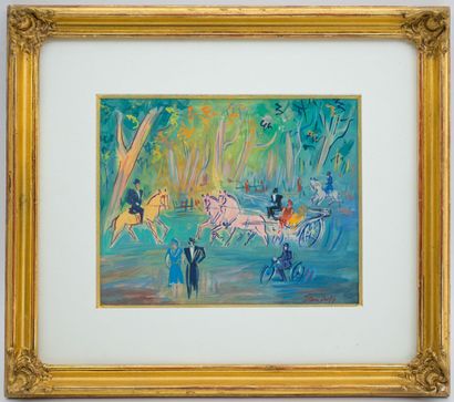 null Jean DUFY (1888-1964)
Walk in the park
Gouache signed lower right
20 x 25 c...