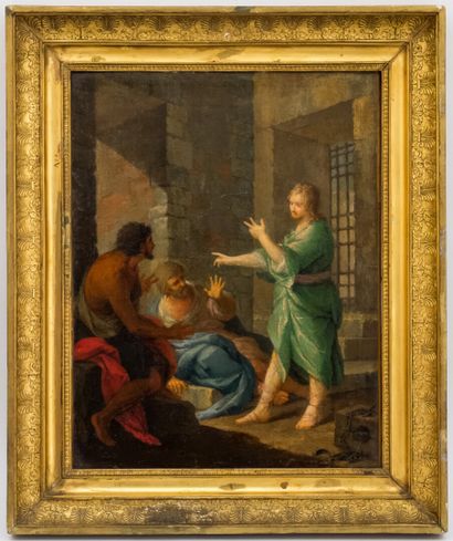 null french school of the 18th century
The deliverance of Saint Peter
Oil on canvas
65...