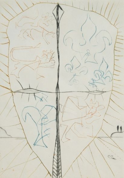 null Salvador DALI (1904-1989):
Don Quixote l
Suite of 15 serigraphs on japanese...