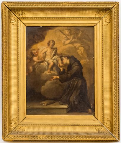 null Follower of MURILLO
Saint Anthony of Padua and the Child
Oil on canvas
57 x...